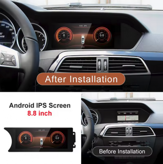 8,8 Zoll Für Mercedes W204 NTG4.5 Android 14 Touchscreen GPS Navi mit CarPlay & Android Auto - Kopie – Ansicht 2